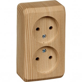 Розетка двойная SCHNEIDER ELECTRIC ЭТЮД без заземления без шторок 16А 250B, бук, Россия