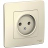 Розетка одинарная SCHNEIDER ELECTRIC BLANCA без заземления без шторок 16А, 250В, МОЛОЧНЫЙ BLNRS000012