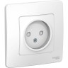 Розетка одинарная SCHNEIDER ELECTRIC BLANCA без заземления, со шторками, 16А, 250В, БЕЛЫЙ BLNRS000111