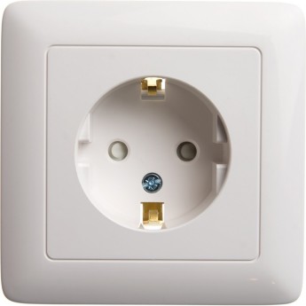 Розетка одинарная SCHNEIDER ELECTRIC ХИТ С/У, с заземлением со шторками 16А, 250В, БЕЛЫЙ. Россия