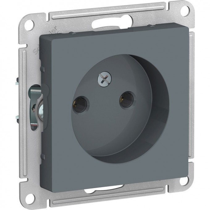 Розетка SCHNEIDER ELECTRIC ATLASDESIGN без заземления, без шторок, механизм, грифель ATN000741