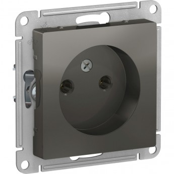 Розетка SCHNEIDER ELECTRIC ATLASDESIGN без заземления, без шторок, механизм, сталь