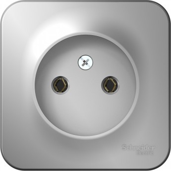 Розетка SCHNEIDER ELECTRIC BLANCA без заземления, без шторок, с изолирующей пластиной, 16А, 250В, алюминий