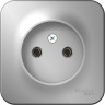 Розетка SCHNEIDER ELECTRIC BLANCA без заземления, без шторок, с изолирующей пластиной, 16А, 250В, алюминий BLNRA000113