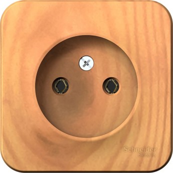 Розетка SCHNEIDER ELECTRIC BLANCA без заземления, без шторок, с изолирующей пластиной, 16А, 250В, ясень