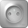 Розетка SCHNEIDER ELECTRIC BLANCA без заземления, со шторкой, с изолирующей пластиной, 16А, 250В, алюминий BLNRA001113