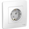 Розетка SCHNEIDER ELECTRIC BLANCA с/у, с заземлением, без шторок, 16А, 250В, белый BLNRS001011
