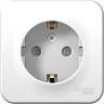 Розетка SCHNEIDER ELECTRIC BLANCA с заземлением, со шторками, с монтажной пластиной, 16А, 250В, белый BLNRA011121
