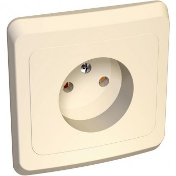 Розетка SCHNEIDER ELECTRIC ЭТЮД С/У без заземления без шторок , 16А 250B, кремовый, Россия