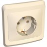 Розетка SCHNEIDER ELECTRIC ЭТЮД С/У с заземлением без шторок 16А 250B, кремовый, Россия PC16-003K