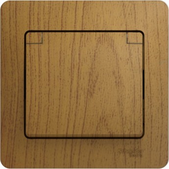 Розетка SCHNEIDER ELECTRIC GLOSSA с заземлением, со шторкой, с крышкой, в сборе, дерево дуб