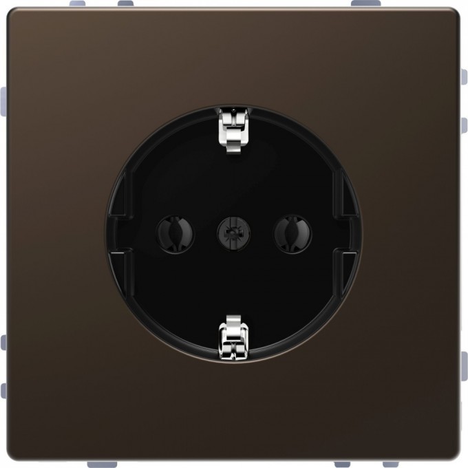 Розетка SCHNEIDER ELECTRIC MERTEN D-LIFE 16А, с заземлением, без шторок, мокко MTN2301-6052