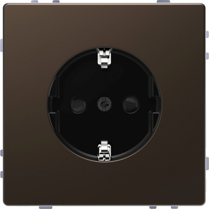 Розетка SCHNEIDER ELECTRIC MERTEN D-LIFE 16А, с заземлением, шторками, винтовыми зажимами, мокко MTN2400-6052