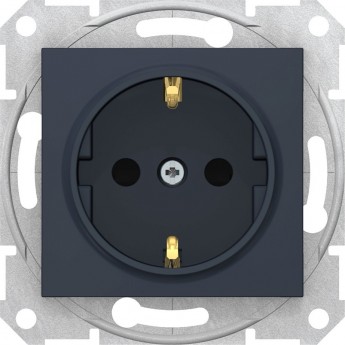 Розетка SCHNEIDER ELECTRIC SEDNA c з/к, со шторками, быстрозажимные контакты, графит