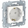 Розетка SCHNEIDER ELECTRIC UNICA NEW с заземлением, без шторок, с винтовыми зажимами, 16 А, 250 В, белый NU503618