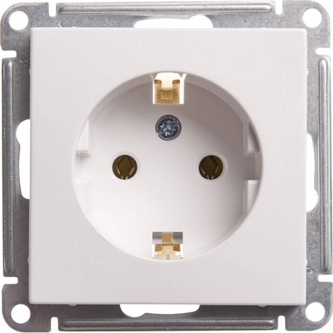 Розетка SCHNEIDER ELECTRIC W59 с заземлением без шторок, 16А, механизм, белый RS16-154-1-86
