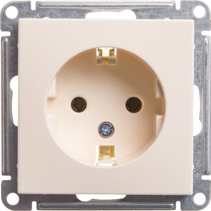 Розетка SCHNEIDER ELECTRIC W59 с заземлением без шторок, 16А, механизм, слоновая кость RS16-154-2-86