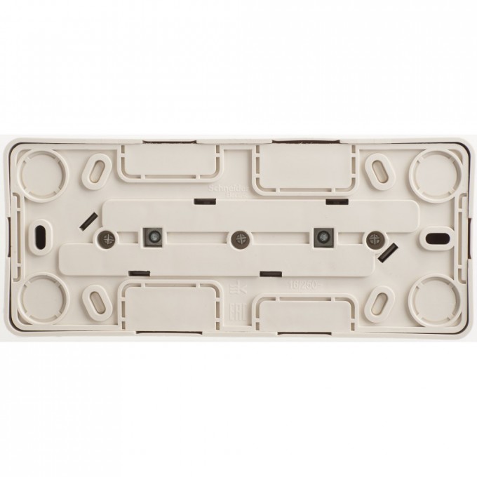 Розетка тройная SCHNEIDER ELECTRIC ЭТЮД с заземлением со шторками 16А 250B, кремовый Россия PA16-012K