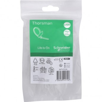 Стяжка кабельная 100х2,5мм с табличкой