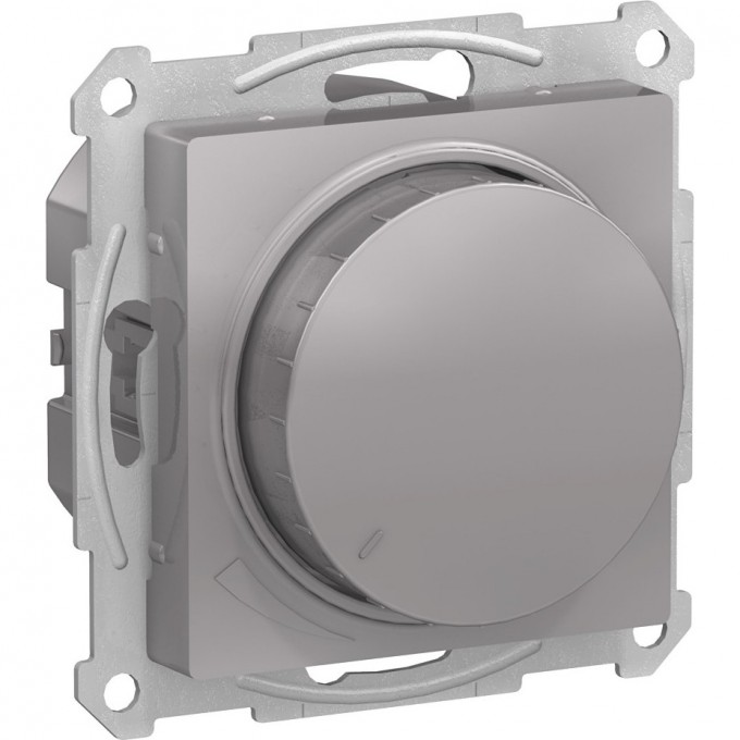 Светорегулятор (диммер) SCHNEIDER ELECTRIC ATLASDESIGN, поворотно-нажимной, LED, RC, 315Вт, механизм, АЛЮМИНИЙ ATN000334