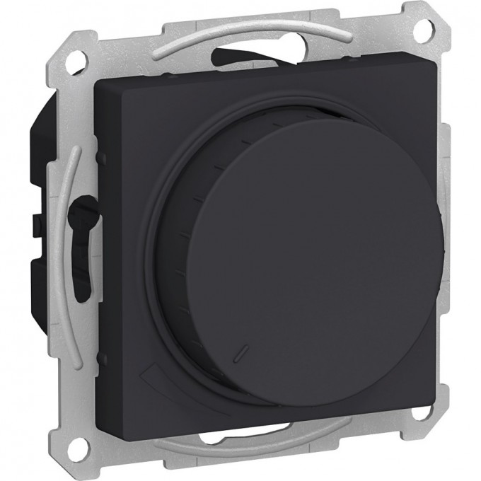 Светорегулятор (диммер) SCHNEIDER ELECTRIC ATLASDESIGN, поворотно-нажимной, LED, RC, 315Вт, механизм, карбон ATN001034