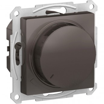 Светорегулятор (диммер) SCHNEIDER ELECTRIC ATLASDESIGN, поворотно-нажимной, LED, RC, 315Вт, механизм, мокко
