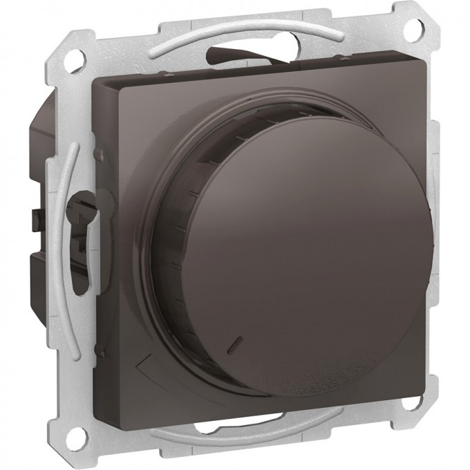 Светорегулятор (диммер) SCHNEIDER ELECTRIC ATLASDESIGN, поворотно-нажимной, LED, RC, 315Вт, механизм, мокко ATN000634