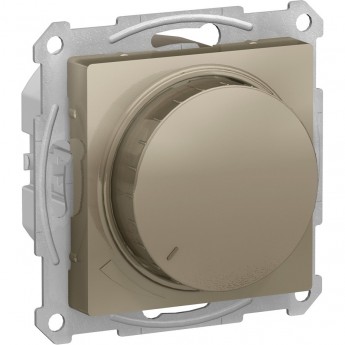 Светорегулятор (диммер) SCHNEIDER ELECTRIC ATLASDESIGN, поворотно-нажимной, LED, RC, 315Вт, механизм, шампань