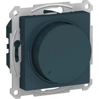 Светорегулятор (диммер) SCHNEIDER ELECTRIC ATLASDESIGN, поворотно-нажимной, LED, RC, 630Вт, механизм, изумруд