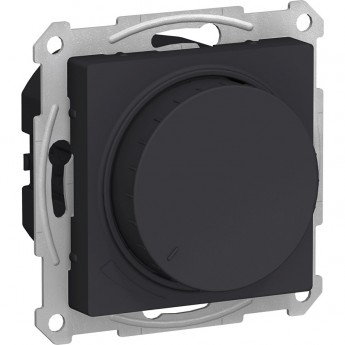 Светорегулятор (диммер) SCHNEIDER ELECTRIC ATLASDESIGN, поворотно-нажимной, LED, RC, 630Вт, механизм, карбон