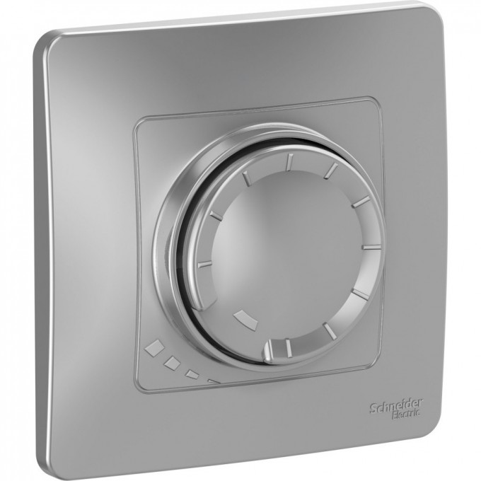 Светорегулятор (диммер) SCHNEIDER ELECTRIC BLANCA поворотно-нажимной универсальный, 400ВТ, алюминий BLNSS040013
