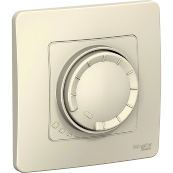 Светорегулятор (диммер) SCHNEIDER ELECTRIC BLANCA поворотно-нажимной универсальный, 400ВТ, молочный