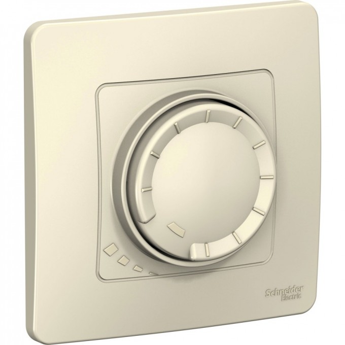 Светорегулятор (диммер) SCHNEIDER ELECTRIC BLANCA поворотно-нажимной универсальный, 400ВТ, молочный BLNSS040012