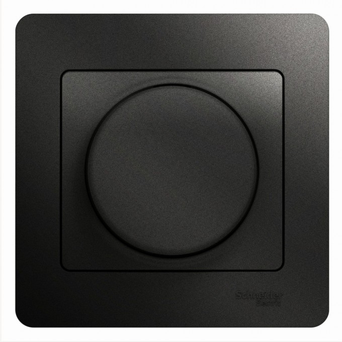 Светорегулятор (диммер) SCHNEIDER ELECTRIC GLOSSA, поворотный, 300Вт, в сборе, антрацит GSL000734
