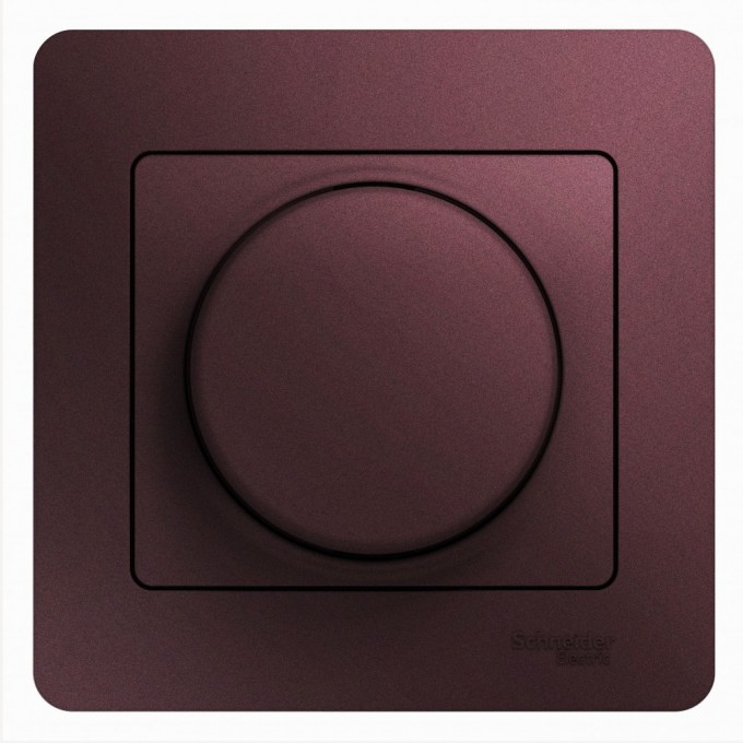 Светорегулятор (диммер) SCHNEIDER ELECTRIC GLOSSA, поворотный, 300Вт, в сборе, баклажановый GSL001134