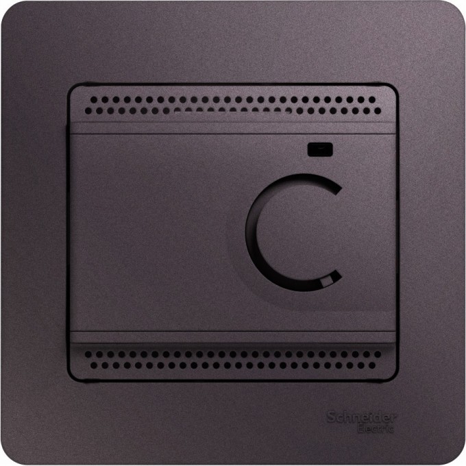 Термостат электрический SCHNEIDER ELECTRIC GLOSSA теплого пола с датчиком,от+5до+50°C,10A,в сборе,, СИРЕНЕВЫЙ ТУМАН GSL001438