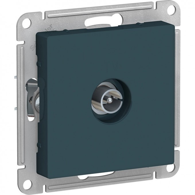 ТВ розетка SCHNEIDER ELECTRIC ATLASDESIGN коннектор, механизм, изумруд ATN000893