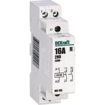 Модульный контактор DEKRAFT 2НО 20А 230В МК-103