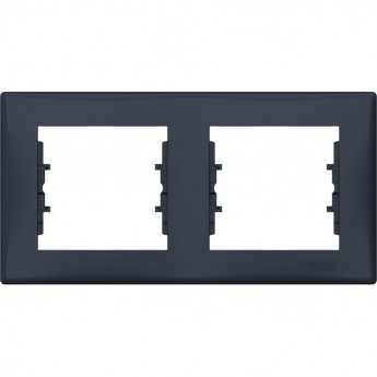 2-постовая рамка SCHNEIDER ELECTRIC SEDNA, горизонтальная, ГРАФИТ