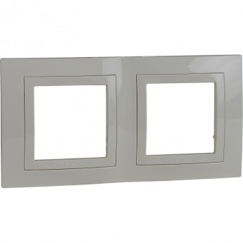 Рамка SCHNEIDER ELECTRIC UNICA с декоративным элементом, 2-постовая, БЕЖЕВЫЙ