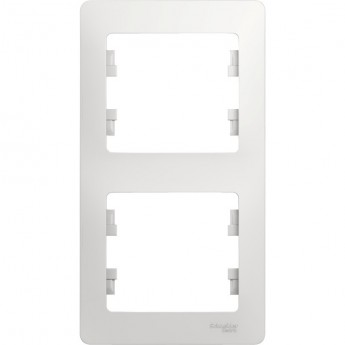 2-постовая рамка SCHNEIDER ELECTRIC GLOSSA, вертикальная, БЕЛЫЙ 2-постовая рамка SCHNEIDER ELECTRIC GLOSSA, вертикальная, БЕЛЫЙ