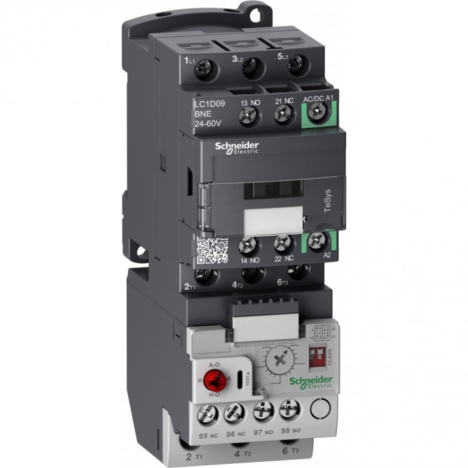 Контактор SCHNEIDER ELECTRIC TESYS D 3P,9A,НО+НЗ, с универсальной катушкой управления 100-250BAC/DC LC1D09KUE