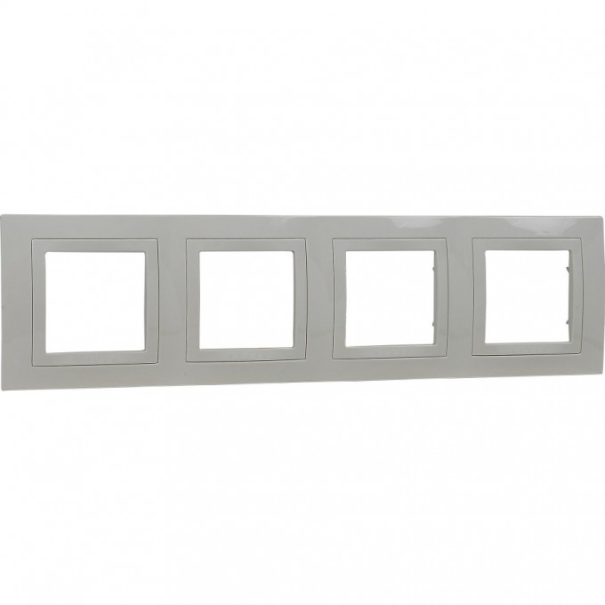 Рамка SCHNEIDER ELECTRIC UNICA с декоративным элементом, 4-постовая, БЕЖЕВЫЙ MGU2.008.25