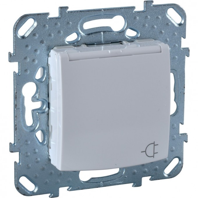 Розетка SCHNEIDER ELECTRIC UNICA с заземлением, со шторками, с крышкой, 16 А, 250 В, белый MGU5.037.18TAZD