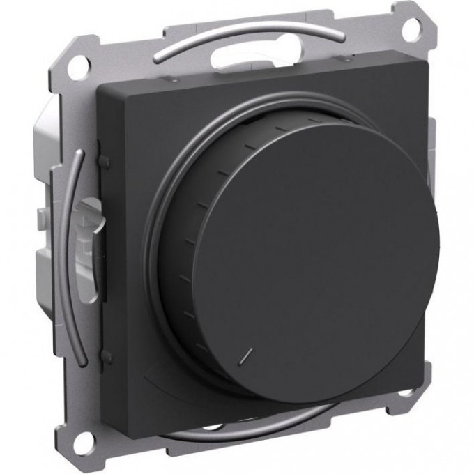 Светорегулятор (диммер) SCHNEIDER ATLASDESIGN поворотно-нажимной, 400Вт, базальт ATN001423